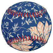 Balle De Softball William Morris Medway Floral bleu (Dos)