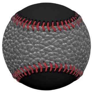 Balle De Softball Worn Black Faux Leather