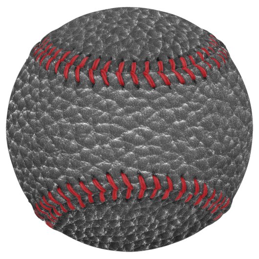 Balle De Softball Worn Black Faux Leather (Devant)