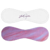 Balle De Softball Zebra Abstract | Cute Pink Purple monogram (Panneaux)