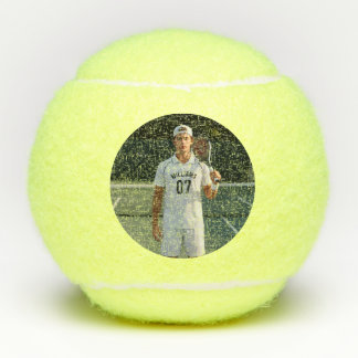 Balle de tennis personnalisée avec photo de joueur