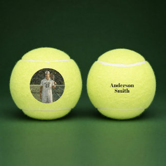 Balle de tennis personnalisée avec photo et nom du