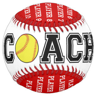 Balle d'entraîneur de softball personnalisée -
