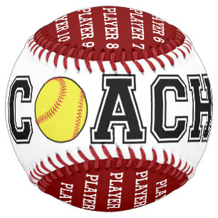 Balle d'entraîneur de softball personnalisée - équ