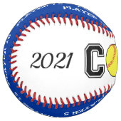 Balle d'entraîneur de softball personnalisée - équ (Devant gauche)