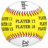 Balle d'entraîneur de softball personnalisée - équ (Dos)