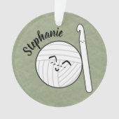 Balle en fil de dessin & Crochet Hook + Nom Orneme (devant)