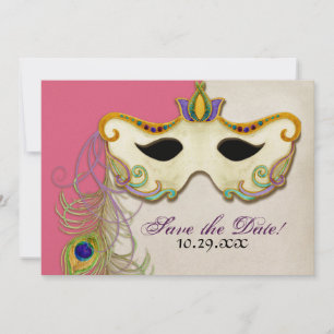 Balle Mascarade Peacock - Enregistrer la carte Dat