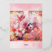 Balle Masquée Sweet 16 Invitation Peau Invitation (Verso)