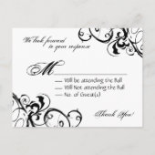 Balle Masquerade - Cartes de réponse de carte post (Dos)