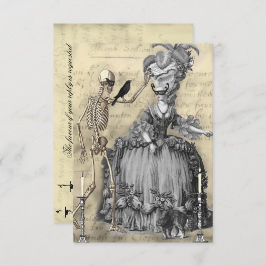 Balle Masquerade Halloween RSVP (Devant / Derrière)