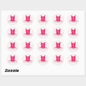 Balle rose Danse Ballerina Tutu Stickers (Feuille)
