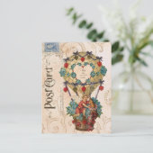 Balle vintage Valentine carte postale (Debout devant)