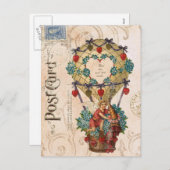 Balle vintage Valentine carte postale (Devant / Derrière)