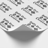 Ballen diep in de kerst Grappige kerst Kerstmis Cadeaupapier (Hoek)