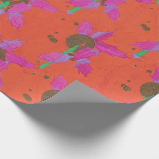 Ballen & Kaarsen & Hulst Cadeaupapier (Hoek)