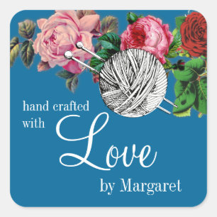 Ballen van garen breinaalden  rozen label