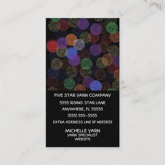 Ballen van Yarn Art Visitekaartje (Voorkant)