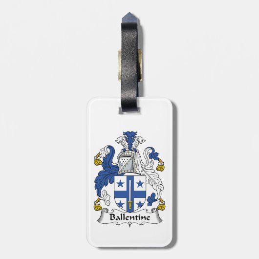 Ballentine Family Crest Bagagelabel (Achterkant verticaal)