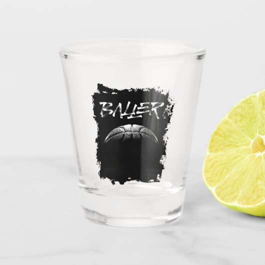 Baller (basketbal) shot glas (Voorkant)