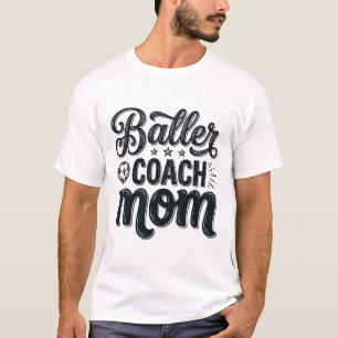 Baller Coach Moeder Vintage Voetbal Shirt Ontwerp_