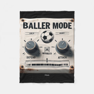 Baller Mode - White Eroded Sign Attack And Defend  Fleece Deken