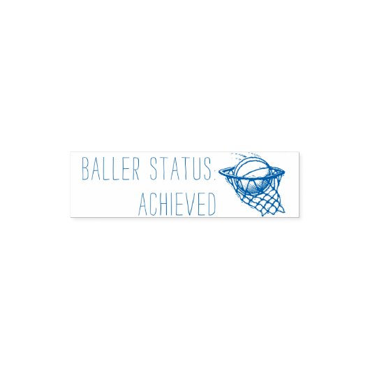 Baller status behaald leraar stempel (Design)
