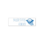 Baller status behaald leraar stempel (Design)