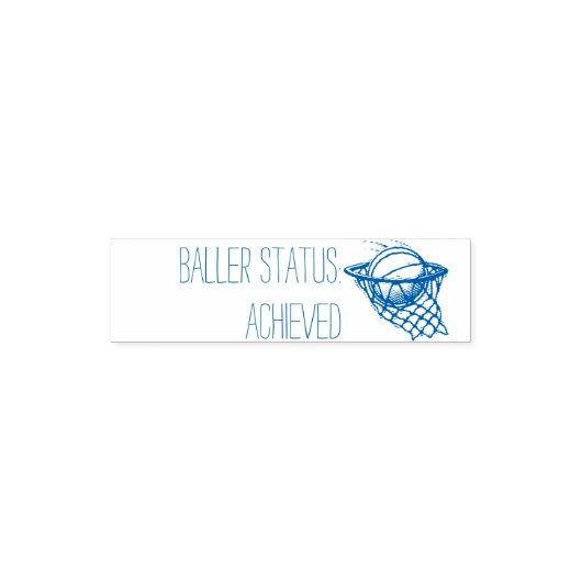 Baller status behaald leraar stempel (Design)