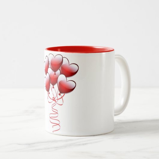 **** BALLERHEAREN*** TWEEKLEURIGE KOFFIEMOK (Voorkant rechts)