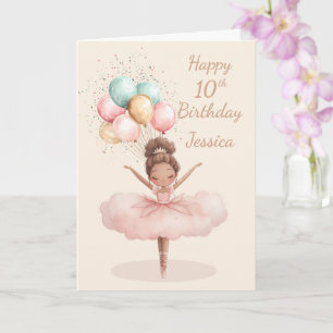 Ballerina 10e Verjaardagskaart Vouwbare Wenskaart~ Kaart