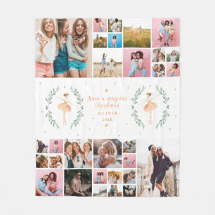 Ballerina 29 foto moderne, minimale kerstmis fleece deken