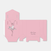 Ballerina aangepaste naam & kleur gunst doos bedankdoosjes (Uitgevouwen)