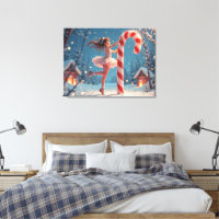 Ballerina Anime Meisje & Kerststok Christmas