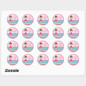 Ballerina Anniversaire Fête Favoriser Stickers (Feuille)