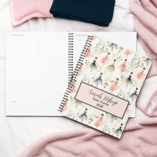 Ballerina Annuel Planificateur Personnalisé Housse