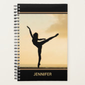 Ballerina Arabesque Sunset Silhouette Personnalisé (Devant)