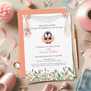Ballerina Baby Meisje Shower Tutu Opgewonden Pingu Kaart