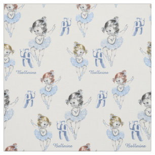 Ballerina Baby met Ballet Slippers Blauw Stof