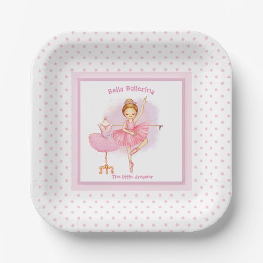 Ballerina Baby Roze Bord (Voorkant)