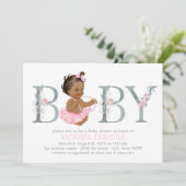 Ballerina Baby Shower Invitations Africaines Améri (Debout devant)