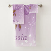 Ballerina Ballerina Violet Tutu Serviettes de bain (En situation)