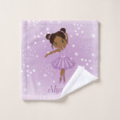 Ballerina Ballerina Violet Tutu Serviettes de bain (Gant de toilette)