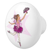 Ballerina ballet art rose poignée de porte (Droite)
