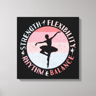Ballerina Ballet Dancer - Mindsetwaarden Canvas Afdruk