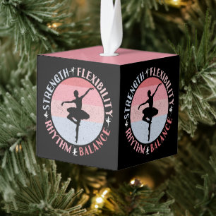 Ballerina Ballet Dancer - Mindsetwaarden Kubus Ornament