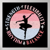 Ballerina Ballet Dancer - Mindsetwaarden Poster (Voorkant)