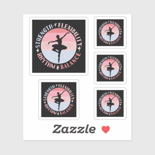 Ballerina Ballet Dancer - Mindsetwaarden Sticker (Vel)