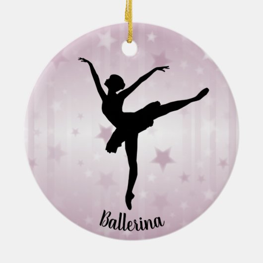 Ballerina Ballet Dancer Ornament (Achterkant)