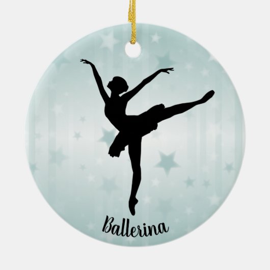 Ballerina Ballet Dancer Ornament (Achterkant)